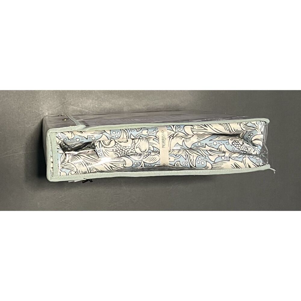 William MORRIS & CO. KING Duvet Cover Set Blue White Reversible 100% COTTON NWT - Picture 12 of 15